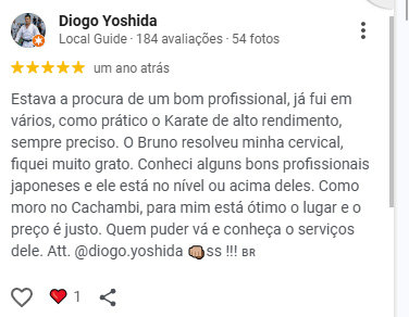 Depoimento Diogo Yoshida — Dor cervical resolvida