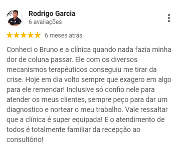 Depoimento Rodrigo Garcia — Dor de coluna