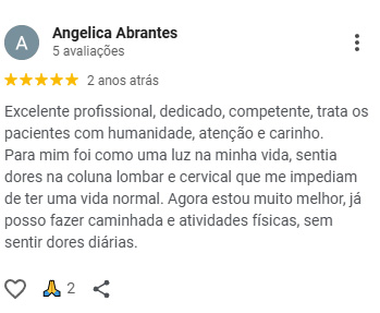 Depoimento Angelica Abrantes — Coluna lombar e cervical