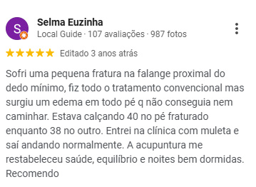 Depoimento Selma Euzinha — Fratura tratada com acupuntura